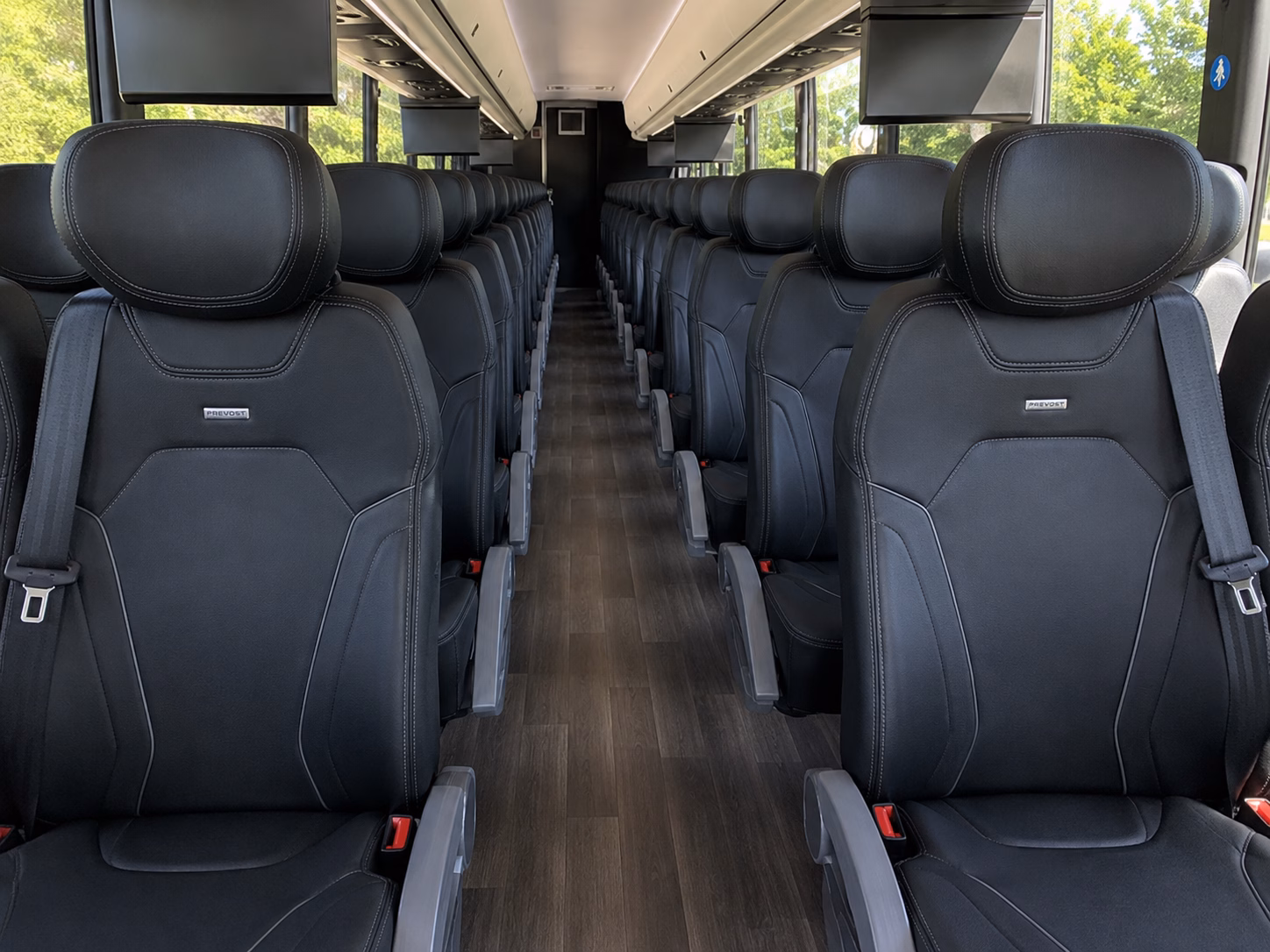 fontana charter bus services interior